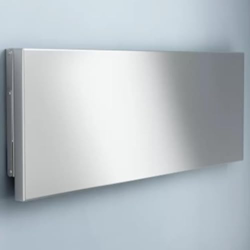 Generisch Tkahium Wandklapptisch 304 Edelstahl Wandmontierter Klapptisch 0,8 mm verdicktes Blech Tragfähigkeit 150 kg Platzsparender Wand-Schreibtisch Klappbarer Wand-Esstisch (100 40)