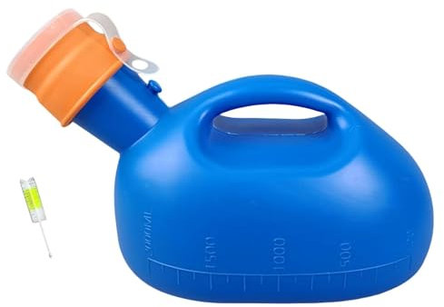 harayaa Tragbarer Urinbehälter für Männer für Unterwegs Und zu Hause, 2000ml Blau
