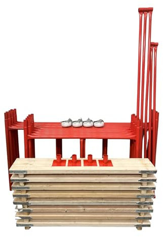 HILL TOP FABRICATIONS CO (1998) LTD - Scaffolding Tower with Boards & Castors 7.77 Meters (25'6) Working Height 6x4 Base Size. Steel & Polyester Powder Coated (PPC) High Quality Durable Finish.
