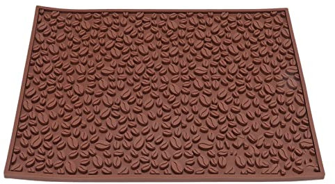 Aladeno Tapis de tasse antidérapant en forme de grain de café, comptoir de bar de bureau, tapis de séchage de vaisselle en PVC, accessoires pour la maison, la cuisine, le comptoir (AladenogvsQvzn-11)