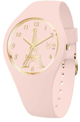 ICE-WATCH - Ice cocorico Eiffel Tower Soft pink - Rosa Mädchenuhr mit Silikonarmband - 023246 (Small -)