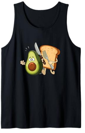 Avocat Et Pain Avec Couteau Et Fourchette Débardeur