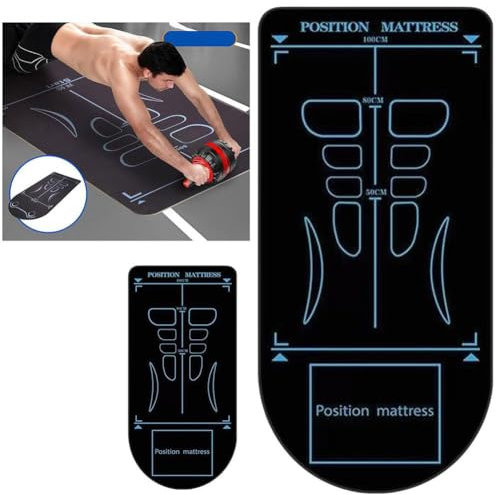 Gymnastikmatte für Bauchmuskel-Roller, rutschfeste Bauch-Kniematte, super dicke Schalldämmung, schützt die Gelenke, für Pilates, Springen, Bauch, Yoga, Bodentraining