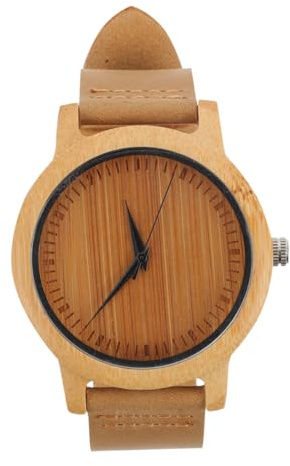 GAROZATION Montre Bois Unique pour Hommes Et Femmes Design Minimaliste Bambou Étanche Et Élégante Idéale pour Usage Quotidien
