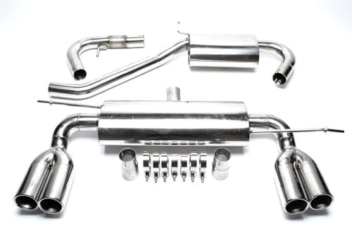 TA Technix Duplex Sportauspuffanlage aus Edelstahl mit Endrohr 2x76mm rund gebörtelt, mit EG Zulassung, Art.-Nr. EVOG5ADE276