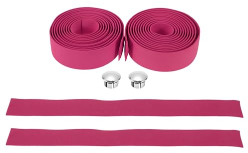 TUCKBOLD Fahrradlenkerband Pink 1 Paar Für Fahrräder Rutschfest | Flexibler Gummischaum, Länge 210cm, Stoßdämpfend, Guter Halt, Mountainbikes, Rennräder, Straßenräder, Drop-Bars, Waschbar
