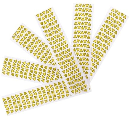FUNNETOYU 200pcs Electric Shock Labels High Voltage Warning Signs Stickers Yellow Triangle Caution Stickers for Electrical Equipment Safety