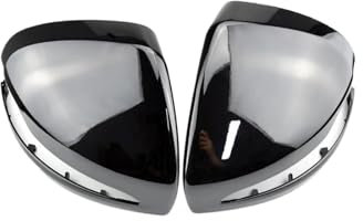 Rückspiegelkappe Für Benz C W205 E W213 S Klasse W222 Linkslenker LHD ABS Hörner Rückspiegel Rahmen Abdeckung Trim Tür Spiegelkappen(Black One Pair)