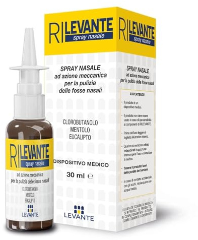 Spray Nasale Decongestionante Balsamico 30ml per Pulizia Fosse Nasali Sollievo da Naso Chiuso e Raffreddore Spray Nasale Bambini (dai 6 ai 12 anni) e Adulti Con Eucalipto, Mentolo e Canfora