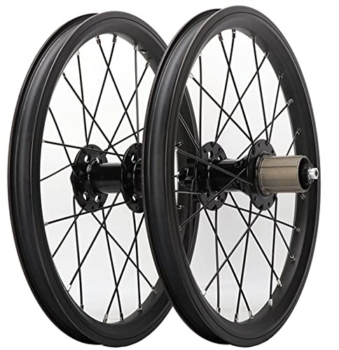 16 Tum 305 Hopfällbart Cykelhjulset BMX Fälg Aluminiumlegering Skivbroms 24H Fälgar Fram 2 Bak 4 Lager Cykelhjul For 8-9-10-11 Hastighetskassett 1360g