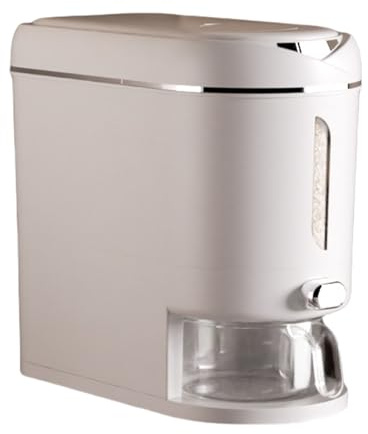 ZEPFJHE Dispensador de arroz multiusos de gran capacidad con taza medidora de escala para organización de despensas de cocina, contenedor grande de arroz