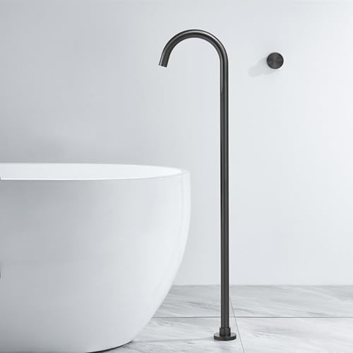 Mitigeur Baignoire a Poser Monocommande Encastré Robinet pour Baignoire Ilot Monotrou,gris