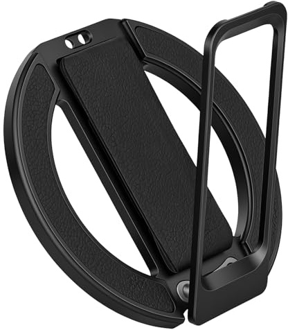ABOHU Magnetic Phone Ring Holder for MagSafe, Magnetic Cell Phone Grip Ring Stand Finger Grip Kickstand, Super Magnet Kickstand for iPhone 17/16/15/14/13/12 Series, Androids - Black