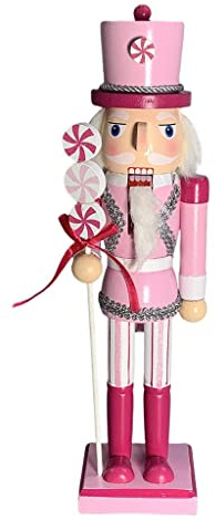 CarpNettore Navidad Figura Cascanueces Muñeco de Madera Escultura Decorativa Adorno Artesanal para Mesa Adecuado para Colección Regalos y Ambientar