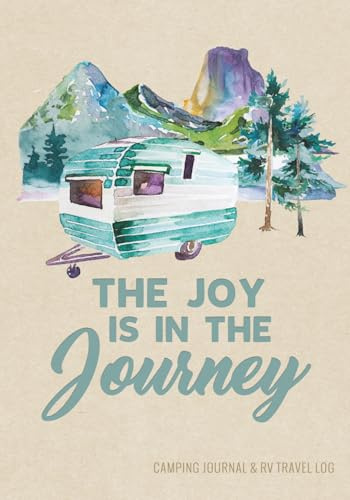 Camping Journal & RV Travel Logbook, Blue Vintage Camper Journey (Caravanning Campsite Log Books)