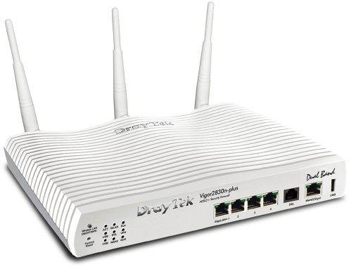 Draytek vigor2830 N-plus ADSL2 + Wi-Fi Ethernet LAN Dual-Band – Wireless router (Dual-Band (2.4 GHz/5 GHz), 3DES, Des, SHA-1, IEEE 802.11 N, Gigabit Ethernet, IEEE 802.11 N, 10/100/1000Base-T (X))