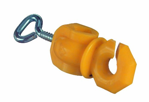 Weidezaun Elektrozaun Isolator Ringisolator eckige Form 8mm gelb (25er Pack)