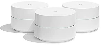 Google WiFi system, 3-Pack - Router Replacement for Whole Home Coverage (NLS-1304-25),White