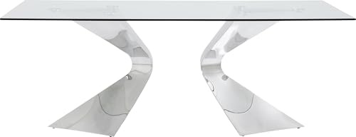 Kare Design Tisch Gloria, Chrom, Glasplatte, 200x100 cm