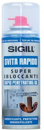 Sigill - Svita Rapido, Bombola Spray da 400 ml, Sbloccante Professionale con Azione Lubrificante e Antiossidante, Rimuove Umidità, Ideale per Viti, Bulloni, Serrature e Quadri Elettrici