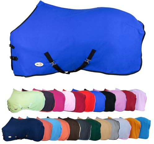 RL24 - Abschwitzdecke mit Kreuzgurt Basicline – Königsblau – 105cm | Pferdedecke