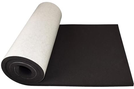 XCEL Marine Foam Roll with Self Adhesive - Black 60 x 16 x 1/2 Closed Cell Foam Rubber Water Resistant Padding Sheet - Home, Marine, Garage, Automotive, Crafts & Cosplay (Black, 60 x 16 x 1/2)