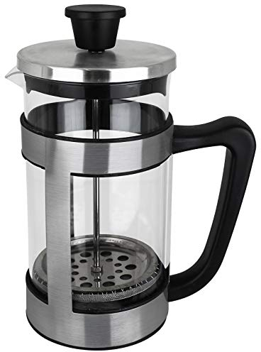 TW24 Alpina Coffee Maker 1 Litre French Press Glass Stainless Steel Coffee Press Small Tea Maker