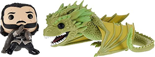 Funko Pop! Rides: Game of Thrones-Jon Snow mit Rhaegal - Vinyl-Sammelfigur - Geschenkidee - Offizielle Handelswaren - Spielzeug Für Kinder und Erwachsene - TV Fans - Modellfigur Für Sammler
