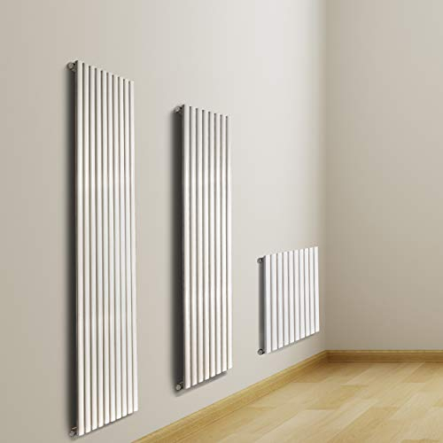 VILSTEIN Design Heizkörper Flach, Flachheizkörper, Paneelheizkörper, Wandheizkörper, Mittelanschluss & Seitenanschluss, Weiß, Einlagig, 950W, Vertikal, 160x54 cm