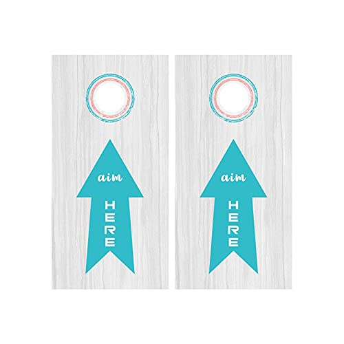 InterestPrint Custom face hit The Target Cornhole Wrap Decals Personalized Funny Bag Toss Game Board Skin Cover Vinyl 2 Pieces