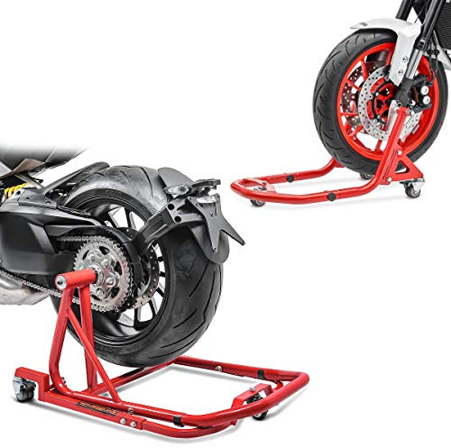 Set Montageständer vorne + hinten kompatibel für Triumph Speed Triple 1200 RR rot MX1