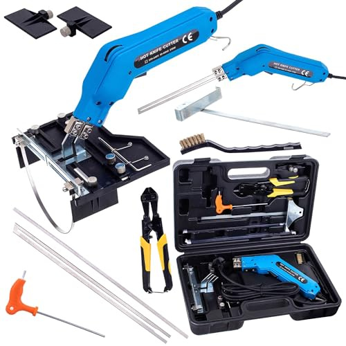 TC TECHNIC 250W Styroporschneider Elektrische Heißmesser Schaumschneider mit 3 Klingen 0-600℃ Styrocutter 230V Geeignet für Styropor, Polystyrol, Styrodur, 250W+Steckplätze