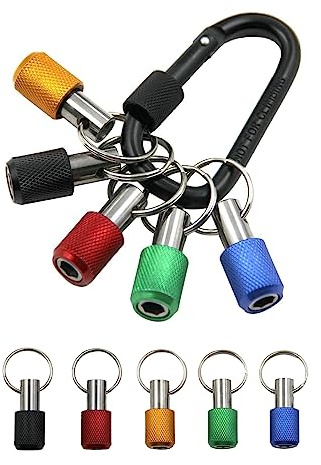 VVGAOGES 5PCS 1/4 inch Hex Shank Aluminum Alloy Screwdriver Bits Holder,Drill Bit Holder,Quick Release Drill Screw Adapter for Most Electric, Hand-held Screwdrivers and Drill Bits