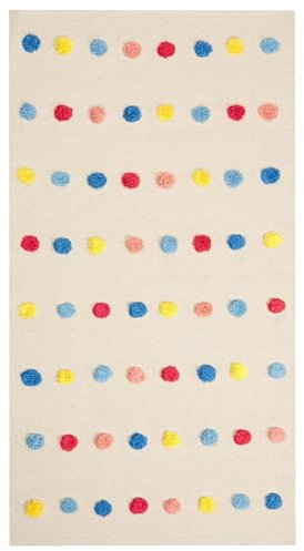 Beliani Kinderteppich Baumwolle bunt 80 x 150 cm Punkte Muster Kinderzimmer Leles