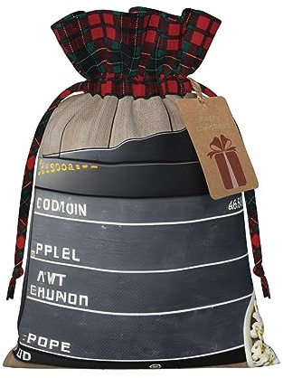 Geschenktüten mit Kordelzug für Kino, Film, Schindel und Popcorn, 20,3 x 27,9 cm, für Hochzeit, Party, Weihnachten, Geburtstag, Halloween-Dekoration