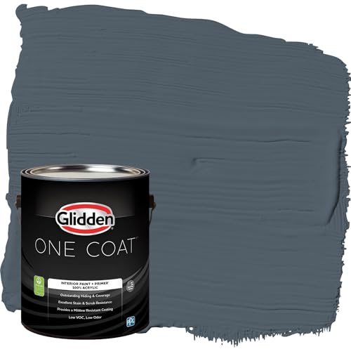 Glidden One Coat 1 gal. Goblin/Gray Semi-Gloss Interior Paint with Primer