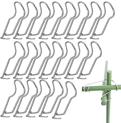 Lot de 20 clips de fixation pour treillis de de jardinage, piquets réglables en plastique, boucle de fixation pour treillage de , support de tuyau pour serre