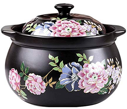 Cazuela, Olla De Sopa De Cazuela De Horno Holandés Antiadherente De Cerámica, Sin Deformaciones, Cubierta Antiadherente, Compatible con Inducción Electromagnética