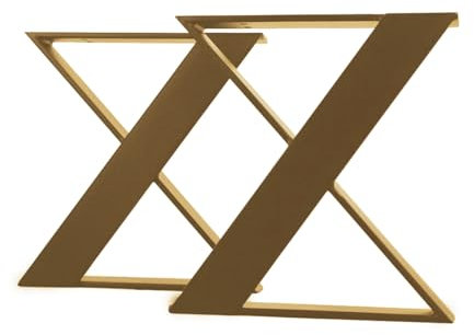 modernLOFTart Bankbeine Tischbeine - DIY Möbelfüße 80x10cm Gold - Moderner Industrie-Look für Ihr Wohnzimmer - Metall Industrial Tisch Bank Sitzbank Couchtisch Kufen - Breite 40cm, Höhe 42cm
