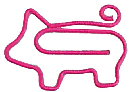 Cyrank Schwein-Büroklammern, Niedliche Büroklammern, Lustige Büroklammern, Tier-Büroklammern, Büroklammer, Lesezeichen, Metall-Büroklammern Für Kinder Und Erwachsene, Rosa