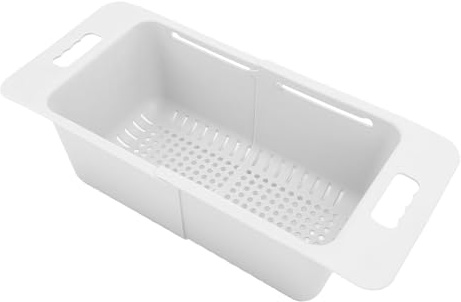 Chest Freezer Basket Adjustable Freezer Baskets for Chest Freezer Deep Freezer Organizer Bins Expandable Storage Organizer Divider with Handle for Kitchen (White)