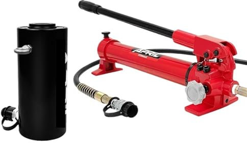 Bomba Manual Hidráulica De Alta Presión 700 Kg/cm² 900 Cc, Gato De Elevación Hidráulico De Cilindro De Orificio Hueco Hidráulico De 20 Toneladas Y 100 Mm