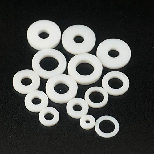 50 pièces tailles O/D 8 mm-18 mm I/D 3 mm-10 mm épaisseur 2 mm 3 mm 4 mm PTFE rondelle plate joint entretoise étanchéité for manomètre(16x8x2mm)