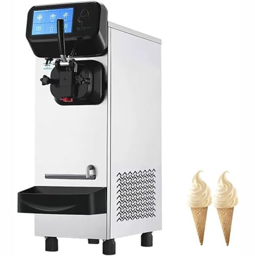 GXLDIANPU 21L/h Ice Cream Machine, 1800W Electric Flavor Frozen Yogurt Machine, Intelligent Touch with Display, Intelligent Overcurrent Protection, for Restaurant Snack Bar