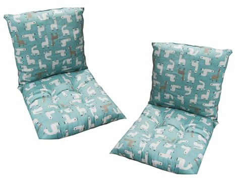 Generisch 2er Set Niedriglehner Auflagen Set Stuhlauflage 40 * 80cm Sitzkissen Niederlehner Gartenstühle Sitzauflagen Stuhlkissen Abnehmbarem Rückenlehne Auflage,40 * 80CM(2 Pieces) Anti-Slip(e)