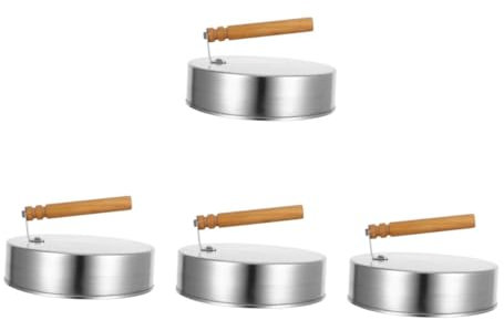 SUPVOX Tapa De con De Madera Cúpula De Inoxidable para Derretir Queso De Limpiar
