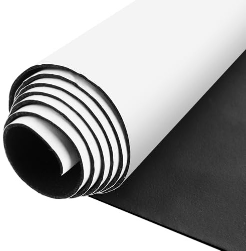 DOUJIAO Neoprenskumplatta 300 mm x 6 mm x 1,5 m Multifunktionell skumlimrulle skumgummiark skumblad stötdämpande matta (Svart, 300mmx6mmx1,5m)