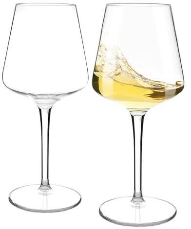 Shallyong 2-delat plastvingla, återanvändbart plastvinglas 452 ml, rött vin, vitt vin (B)