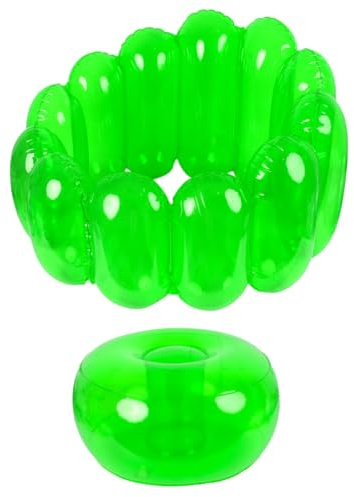 Outdoor-PVC-Sitz, transparenter aufblasbarer Sessel, aufblasbarer Stuhl, bequemes Filmsofa mit 113 kg Tragkraft für den Innen- und Außenbereich, tragbare aufblasbare Möbel für Jugendliche und