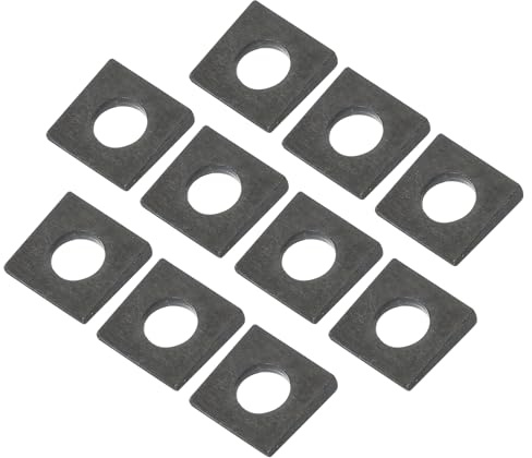 PATIKIL Arandelas Cuadradas Biseladas M12 20 Pcs Espesor 2 A 6.1mm Arandelas De Cuña En Acero Al Carbono Para Nivelación De Calzas Hardware De Sujeción Negro